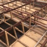 This part of the roof was stripped